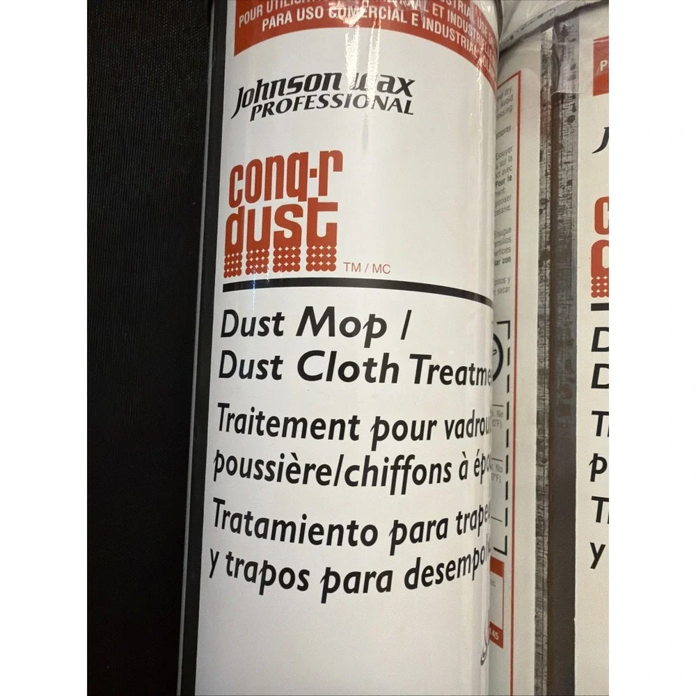 Johnson Wax Professional Conq-r Dust Dust Mop Dust Cloth Treatment Lot Of 2